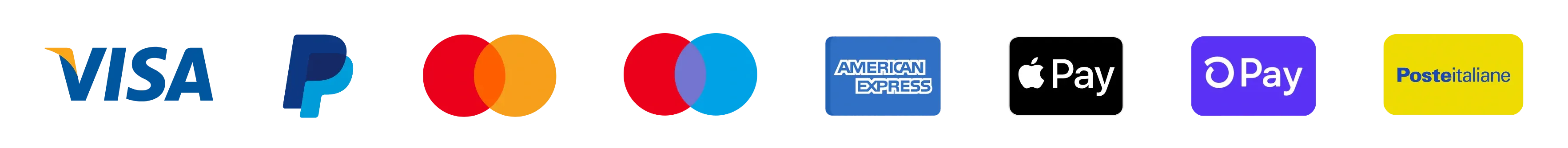 Zahlungsmethoden: PayPal, Visa, Mastercard